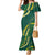 Hawaii Puakenikeni - Maile Lei Family Matching Mermaid Dress and Hawaiian Shirt Sage Green