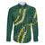 Hawaii Puakenikeni - Maile Lei Family Matching Summer Maxi Dress and Hawaiian Shirt Sage Green