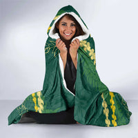 Hawaii Puakenikeni - Maile Lei Hooded Blanket Sage Green