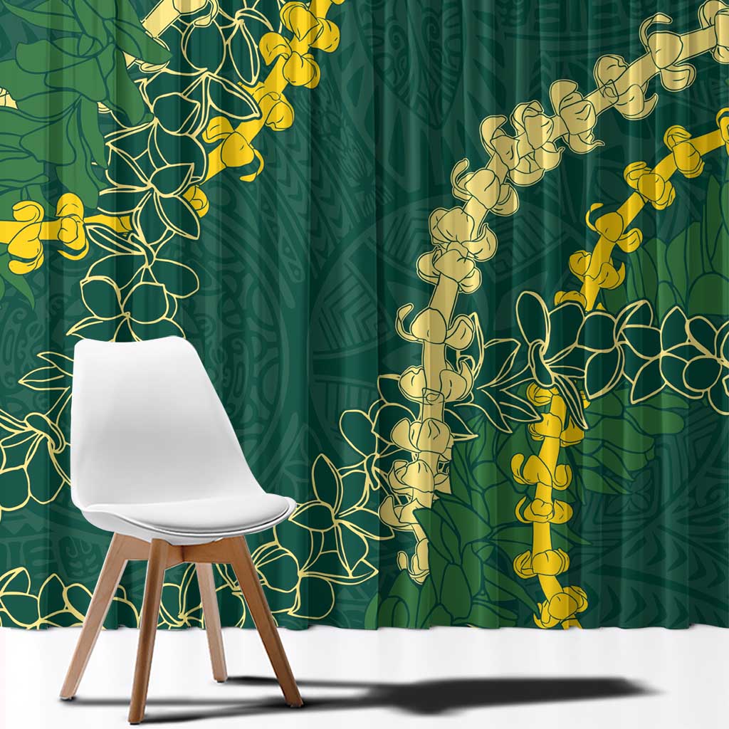 Hawaii Puakenikeni - Maile Lei Window Curtain Sage Green