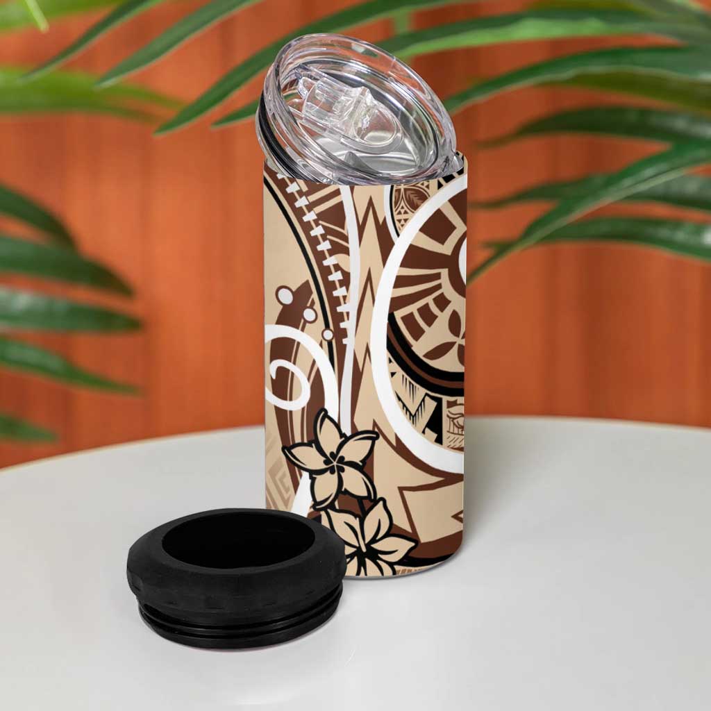 Samoa Siapo Classic Motif 4 in 1 Can Cooler Tumbler Manuia le tutoatasi o Samoa Independence