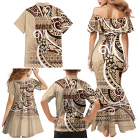 Samoa Siapo Classic Motif Family Matching Mermaid Dress and Hawaiian Shirt Manuia le tuto’atasi o Samoa Independence
