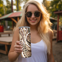 Samoa Siapo Classic Motif Skinny Tumbler Manuia le tutoatasi o Samoa Independence