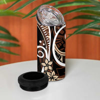 Samoa Siapo Classic Motif 4 in 1 Can Cooler Tumbler Manuia le tutoatasi o Samoa Independence Black Style