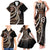 Samoa Siapo Classic Motif Family Matching Tank Maxi Dress and Hawaiian Shirt Manuia le tuto’atasi o Samoa Independence Black Style