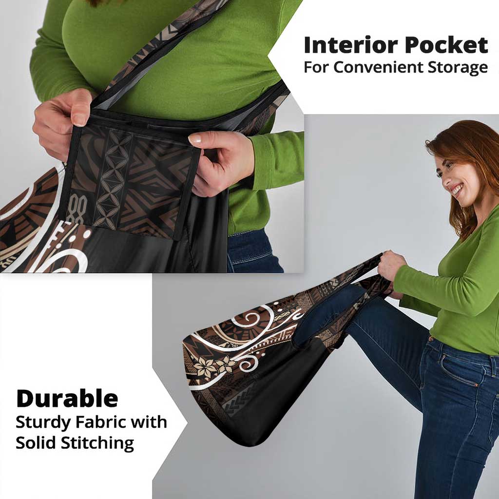 Samoa Siapo Classic Motif Grocery Bag Manuia le tuto’atasi o Samoa Independence Black Style