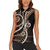 Samoa Siapo Classic Motif Women Sleeveless Polo Shirt Manuia le tuto’atasi o Samoa Independence Black Style