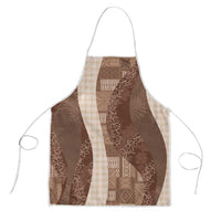 Polynesian Tribal Pattern Patchwork Picturesque Apron Mocha