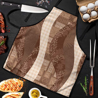 Polynesian Tribal Pattern Patchwork Picturesque Apron Mocha