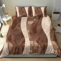 Polynesian Tribal Pattern Patchwork Picturesque Bedding Set Mocha