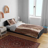 Polynesian Tribal Pattern Patchwork Picturesque Bedding Set Mocha