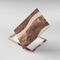 Polynesian Tribal Pattern Patchwork Picturesque Canvas Wall Art Mocha