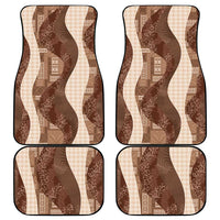 Polynesian Tribal Pattern Patchwork Picturesque Car Mats Mocha