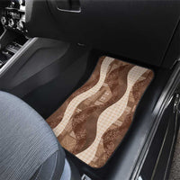 Polynesian Tribal Pattern Patchwork Picturesque Car Mats Mocha