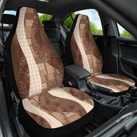 Polynesian Tribal Pattern Patchwork Picturesque Car Seat Cover Mocha