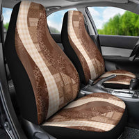 Polynesian Tribal Pattern Patchwork Picturesque Car Seat Cover Mocha