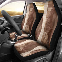 Polynesian Tribal Pattern Patchwork Picturesque Car Seat Cover Mocha