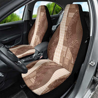 Polynesian Tribal Pattern Patchwork Picturesque Car Seat Cover Mocha