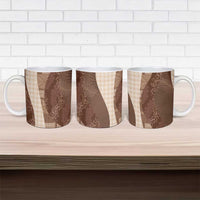 Polynesian Tribal Pattern Patchwork Picturesque Ceramic Mug Mocha