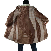 Polynesian Tribal Pattern Patchwork Picturesque Cloak Mocha