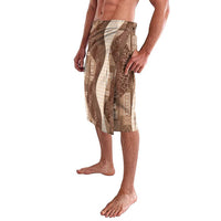 Polynesian Tribal Pattern Patchwork Picturesque Lavalava Mocha