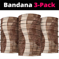 Polynesian Tribal Pattern Patchwork Picturesque Neck Gaiter Mocha