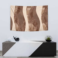 Polynesian Tribal Pattern Patchwork Picturesque Tapestry Mocha