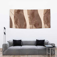 Polynesian Tribal Pattern Patchwork Picturesque Tapestry Mocha