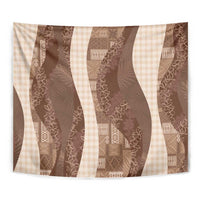 Polynesian Tribal Pattern Patchwork Picturesque Tapestry Mocha