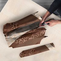 Polynesian Tribal Pattern Patchwork Picturesque Umbrella Mocha