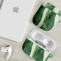 Polynesian Tribal Pattern Patchwork Picturesque AirPods Case Sage Green
