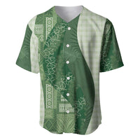 Polynesian Tribal Pattern Patchwork Picturesque Baseball Jersey Sage Green LT7 Sage Green - Polynesian Pride