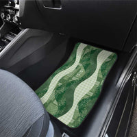 Polynesian Tribal Pattern Patchwork Picturesque Car Mats Sage Green