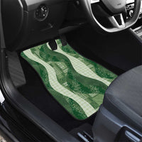 Polynesian Tribal Pattern Patchwork Picturesque Car Mats Sage Green