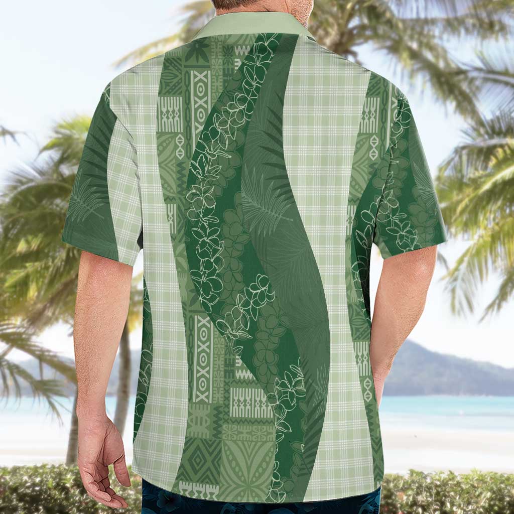 Polynesian Tribal Pattern Patchwork Picturesque Hawaiian Shirt Sage Green LT7 - Polynesian Pride