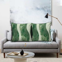 Polynesian Tribal Pattern Patchwork Picturesque Pillow Cover Sage Green