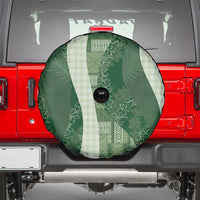 Polynesian Tribal Pattern Patchwork Picturesque Spare Tire Cover Sage Green LT7 - Polynesian Pride