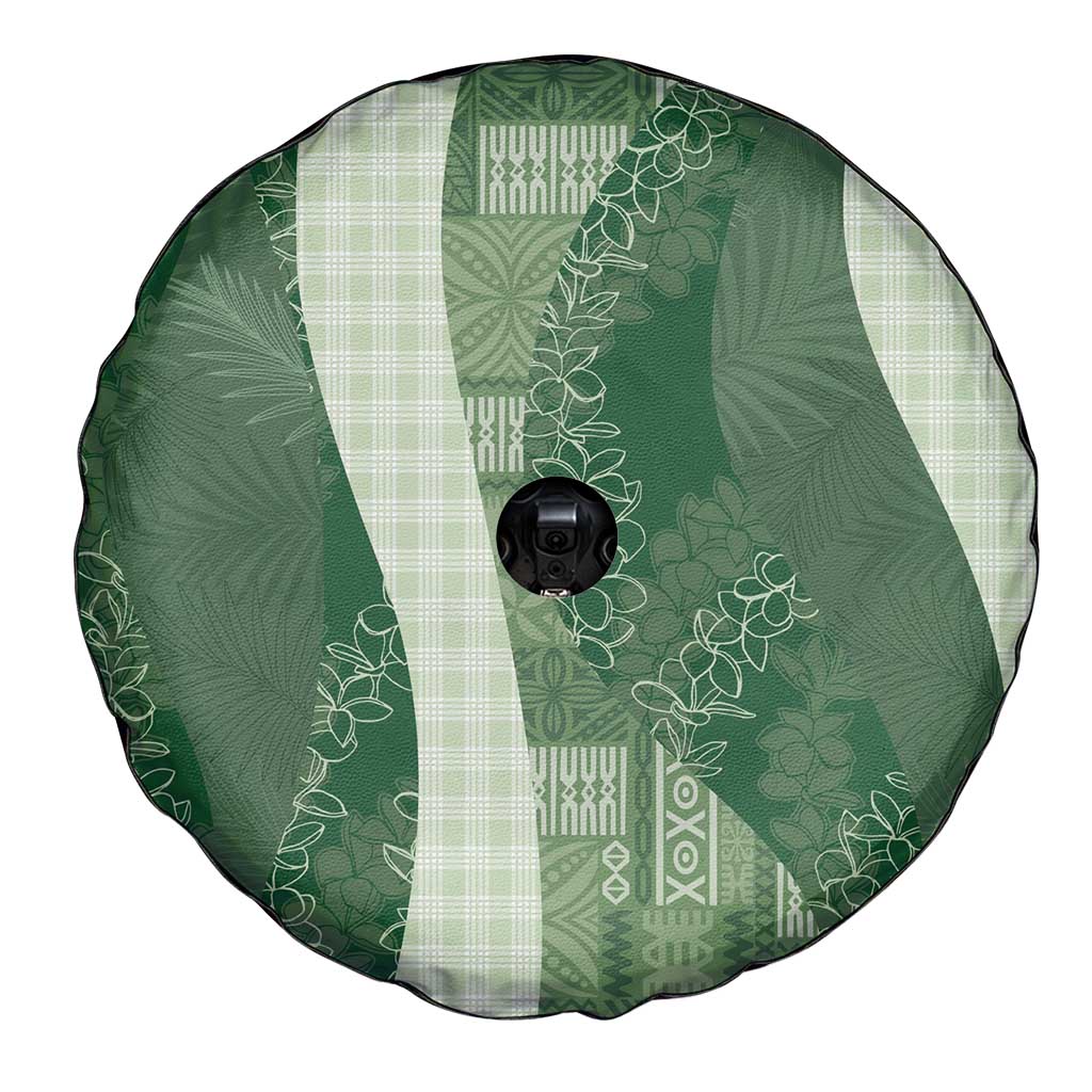 Polynesian Tribal Pattern Patchwork Picturesque Spare Tire Cover Sage Green LT7 - Polynesian Pride