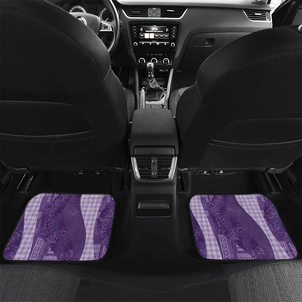 Polynesian Tribal Pattern Patchwork Picturesque Car Mats Deep Violet