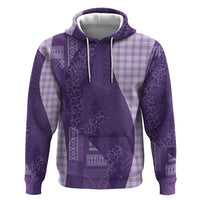 Polynesian Tribal Pattern Patchwork Picturesque Hoodie Deep Violet LT7 Pullover Hoodie Violet - Polynesian Pride