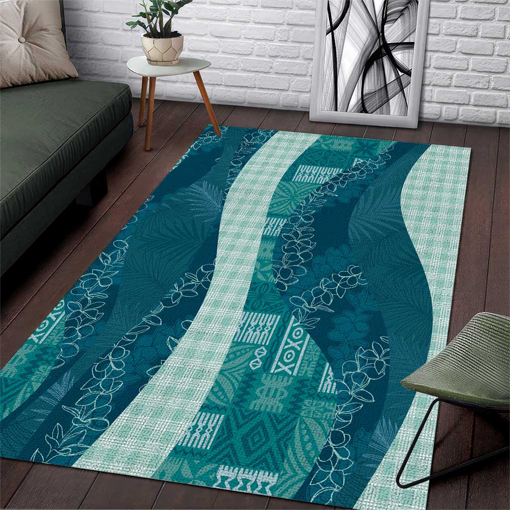 Polynesian Tribal Pattern Patchwork Picturesque Area Rug Oceanic