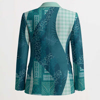 Polynesian Tribal Pattern Patchwork Picturesque Blazer Oceanic