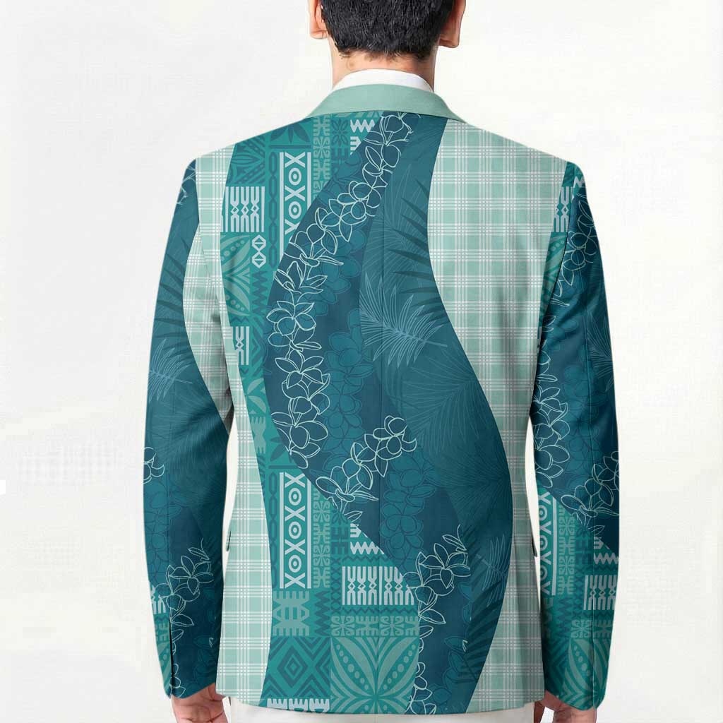Polynesian Tribal Pattern Patchwork Picturesque Blazer Oceanic