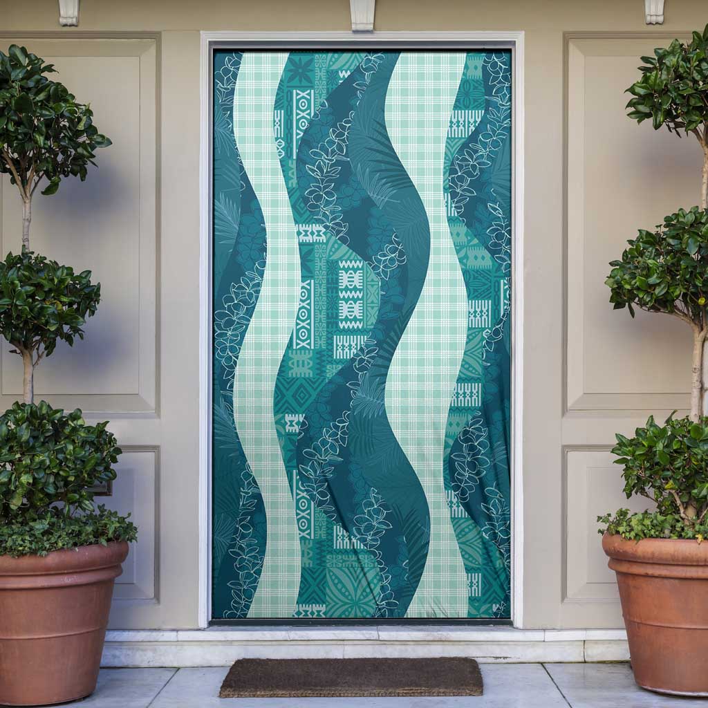 Polynesian Tribal Pattern Patchwork Picturesque Door Cover Oceanic