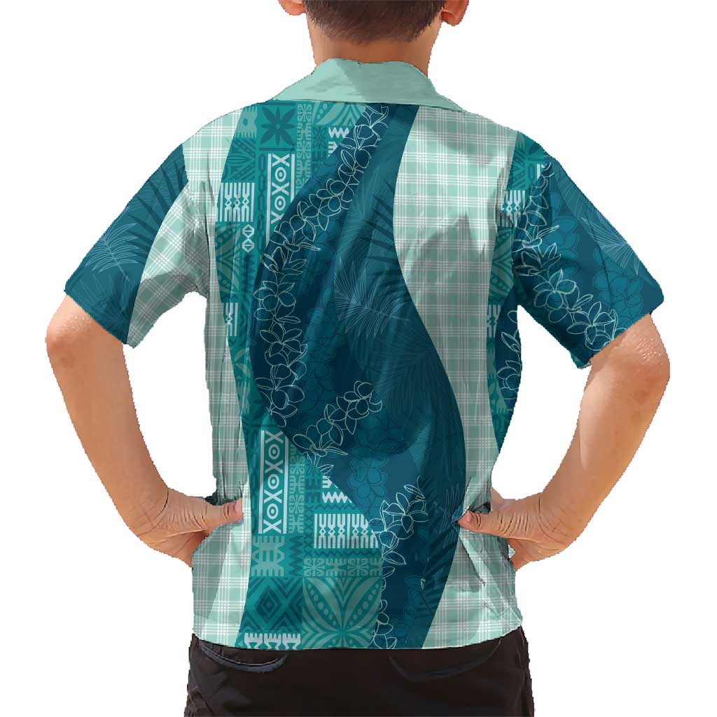 Polynesian Tribal Pattern Patchwork Picturesque Family Matching Mermaid Dress and Hawaiian Shirt Oceanic