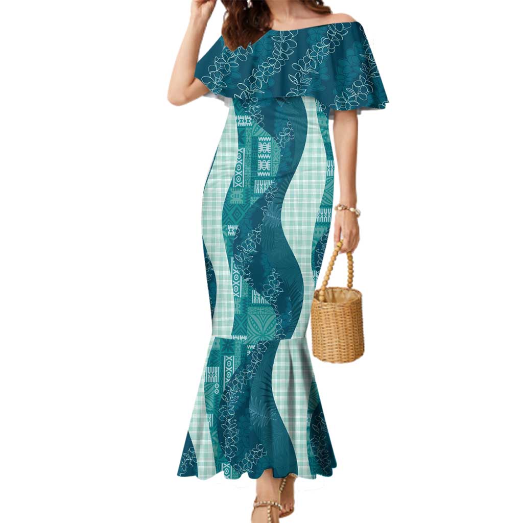 Polynesian Tribal Pattern Patchwork Picturesque Family Matching Mermaid Dress and Hawaiian Shirt Oceanic