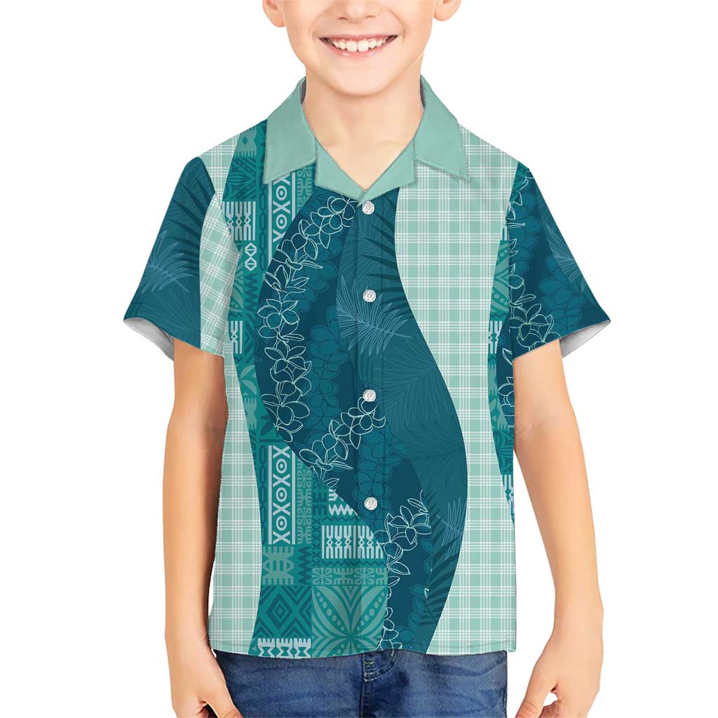 Polynesian Tribal Pattern Patchwork Picturesque Family Matching Mermaid Dress and Hawaiian Shirt Oceanic