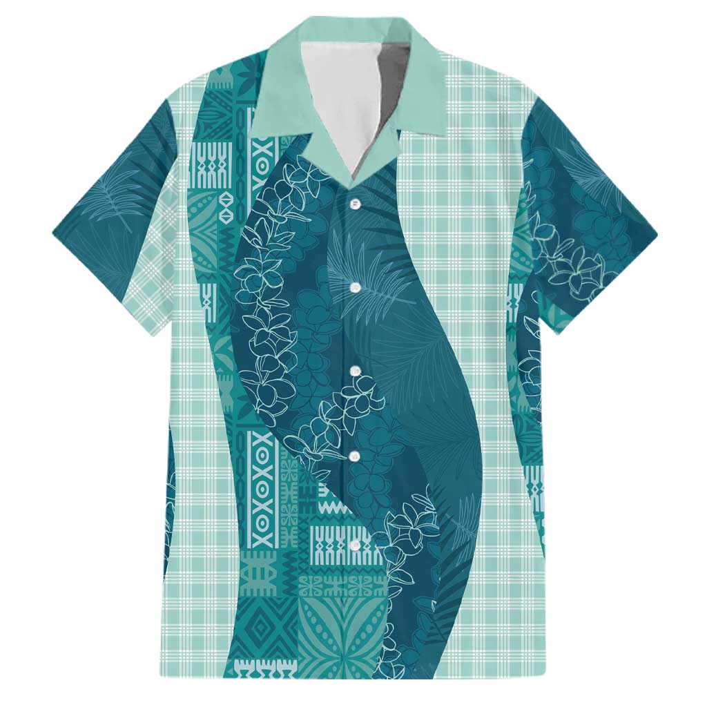 Polynesian Tribal Pattern Patchwork Picturesque Family Matching Off The Shoulder Long Sleeve Dress and Hawaiian Shirt Oceanic