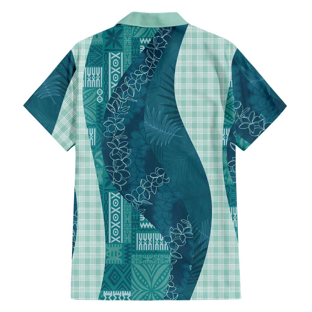 Polynesian Tribal Pattern Patchwork Picturesque Family Matching Off The Shoulder Long Sleeve Dress and Hawaiian Shirt Oceanic