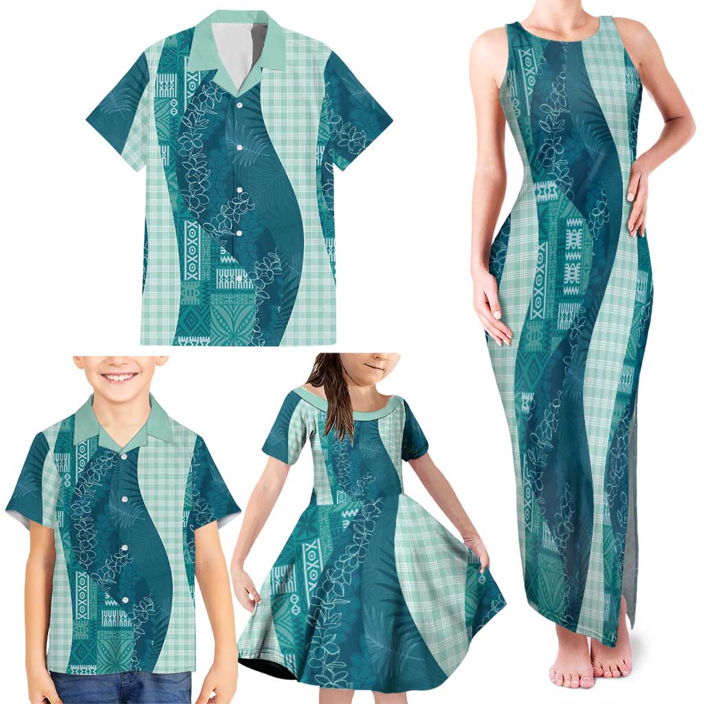 Polynesian Tribal Pattern Patchwork Picturesque Family Matching Tank Maxi Dress and Hawaiian Shirt Oceanic LT7 - Polynesian Pride